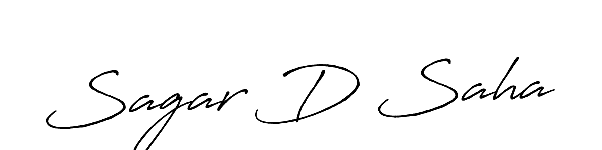 Antro_Vectra_Bolder is a professional signature style that is perfect for those who want to add a touch of class to their signature. It is also a great choice for those who want to make their signature more unique. Get Sagar D Saha name to fancy signature for free. Sagar D Saha signature style 7 images and pictures png