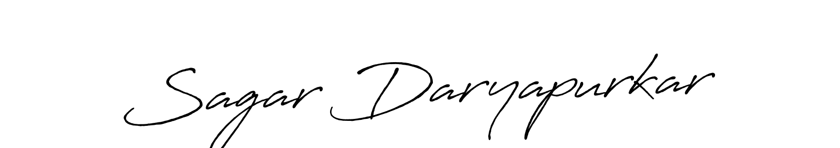 Create a beautiful signature design for name Sagar Daryapurkar. With this signature (Antro_Vectra_Bolder) fonts, you can make a handwritten signature for free. Sagar Daryapurkar signature style 7 images and pictures png