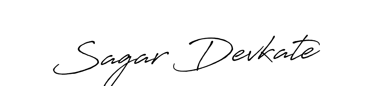 Make a beautiful signature design for name Sagar Devkate. With this signature (Antro_Vectra_Bolder) style, you can create a handwritten signature for free. Sagar Devkate signature style 7 images and pictures png