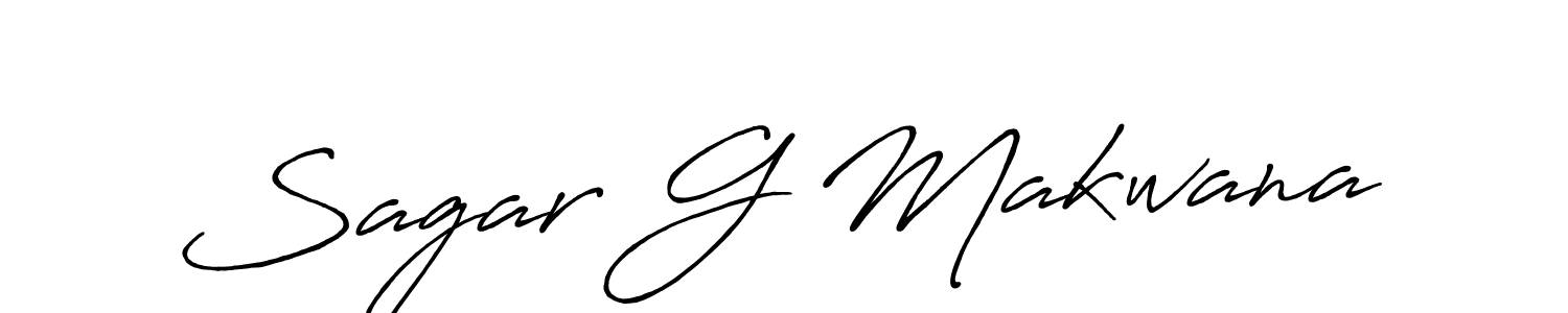 Design your own signature with our free online signature maker. With this signature software, you can create a handwritten (Antro_Vectra_Bolder) signature for name Sagar G Makwana. Sagar G Makwana signature style 7 images and pictures png