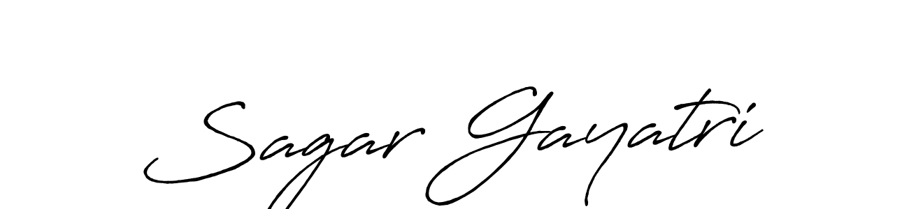 Use a signature maker to create a handwritten signature online. With this signature software, you can design (Antro_Vectra_Bolder) your own signature for name Sagar Gayatri. Sagar Gayatri signature style 7 images and pictures png