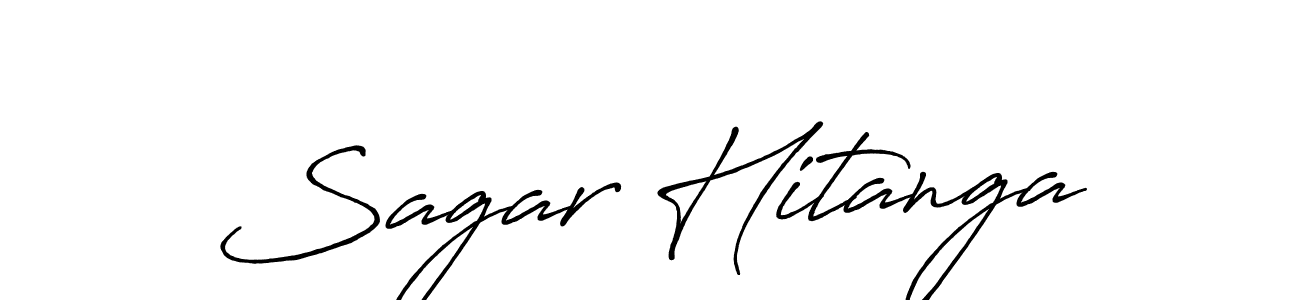 Also we have Sagar Hitanga name is the best signature style. Create professional handwritten signature collection using Antro_Vectra_Bolder autograph style. Sagar Hitanga signature style 7 images and pictures png