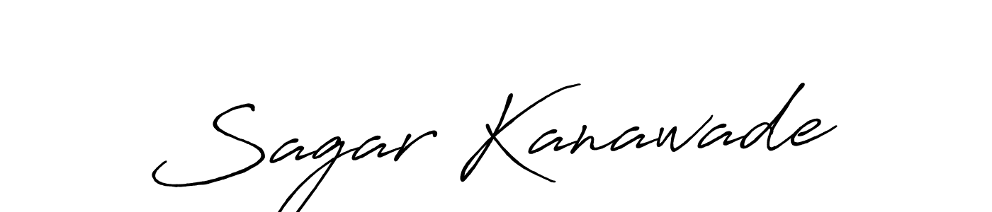 How to make Sagar Kanawade name signature. Use Antro_Vectra_Bolder style for creating short signs online. This is the latest handwritten sign. Sagar Kanawade signature style 7 images and pictures png