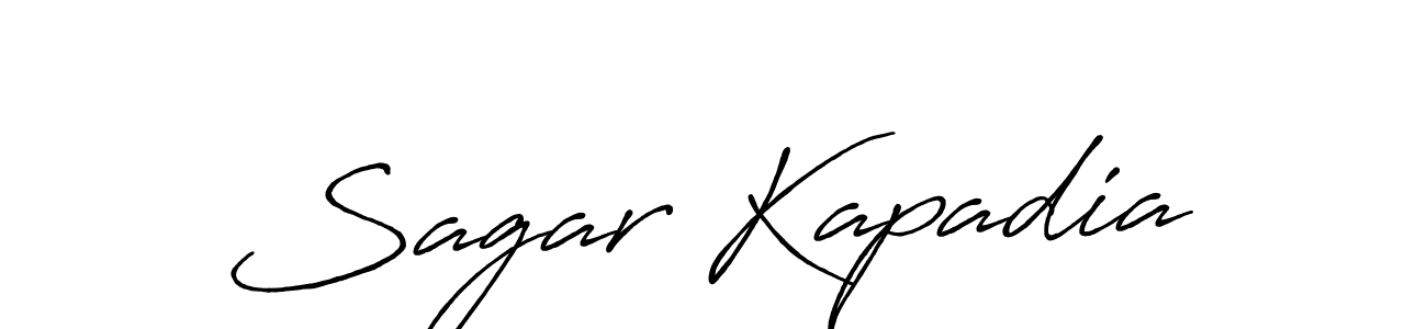 Create a beautiful signature design for name Sagar Kapadia. With this signature (Antro_Vectra_Bolder) fonts, you can make a handwritten signature for free. Sagar Kapadia signature style 7 images and pictures png