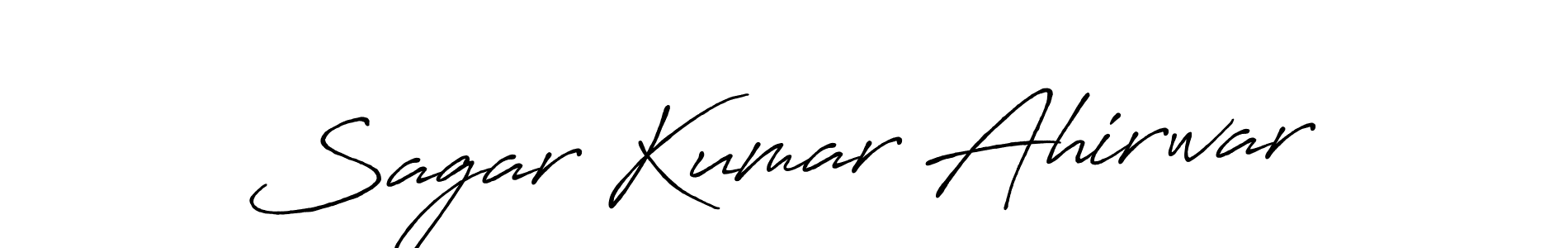 You should practise on your own different ways (Antro_Vectra_Bolder) to write your name (Sagar Kumar Ahirwar) in signature. don't let someone else do it for you. Sagar Kumar Ahirwar signature style 7 images and pictures png