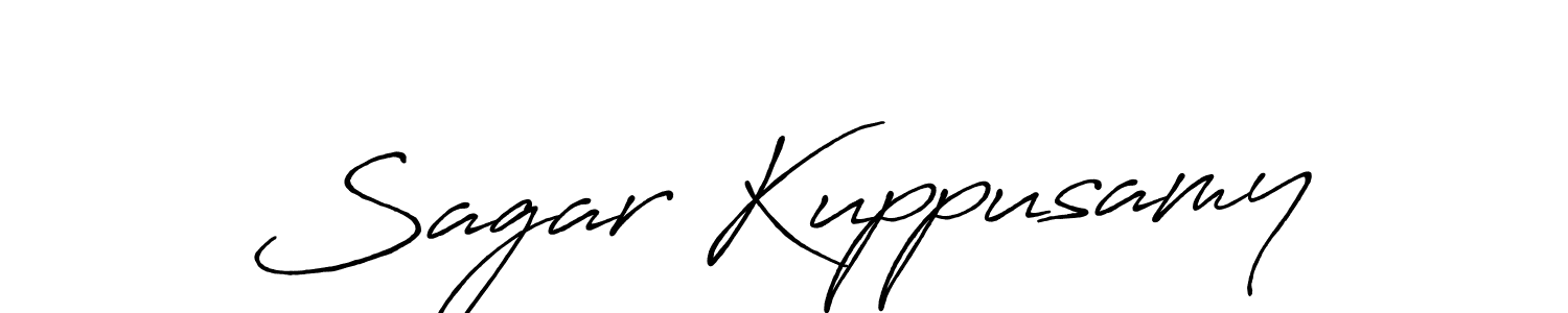 Make a beautiful signature design for name Sagar Kuppusamy. With this signature (Antro_Vectra_Bolder) style, you can create a handwritten signature for free. Sagar Kuppusamy signature style 7 images and pictures png