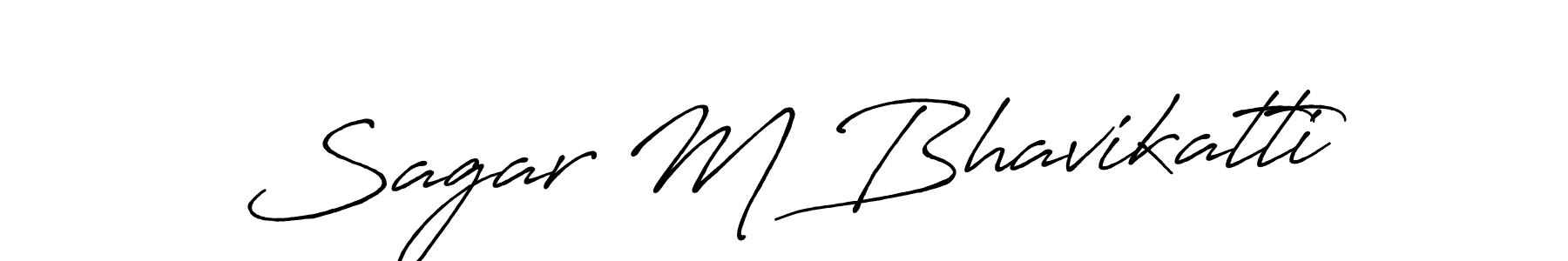 Sagar M Bhavikatti stylish signature style. Best Handwritten Sign (Antro_Vectra_Bolder) for my name. Handwritten Signature Collection Ideas for my name Sagar M Bhavikatti. Sagar M Bhavikatti signature style 7 images and pictures png