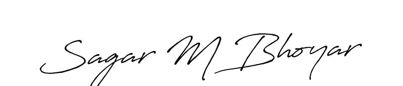 Also You can easily find your signature by using the search form. We will create Sagar M Bhoyar name handwritten signature images for you free of cost using Antro_Vectra_Bolder sign style. Sagar M Bhoyar signature style 7 images and pictures png