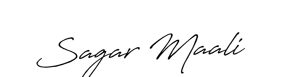 The best way (Antro_Vectra_Bolder) to make a short signature is to pick only two or three words in your name. The name Sagar Maali include a total of six letters. For converting this name. Sagar Maali signature style 7 images and pictures png