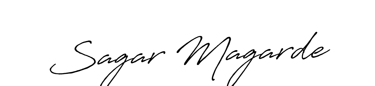 How to make Sagar Magarde name signature. Use Antro_Vectra_Bolder style for creating short signs online. This is the latest handwritten sign. Sagar Magarde signature style 7 images and pictures png
