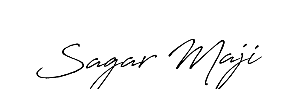 Also we have Sagar Maji name is the best signature style. Create professional handwritten signature collection using Antro_Vectra_Bolder autograph style. Sagar Maji signature style 7 images and pictures png