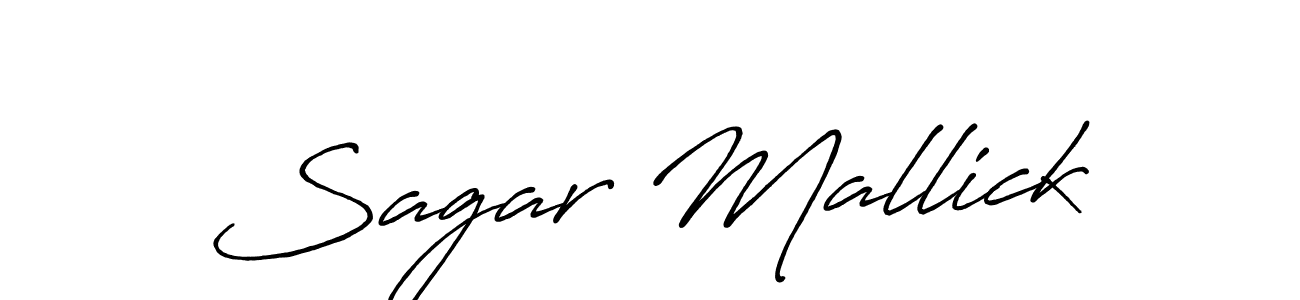 Create a beautiful signature design for name Sagar Mallick. With this signature (Antro_Vectra_Bolder) fonts, you can make a handwritten signature for free. Sagar Mallick signature style 7 images and pictures png