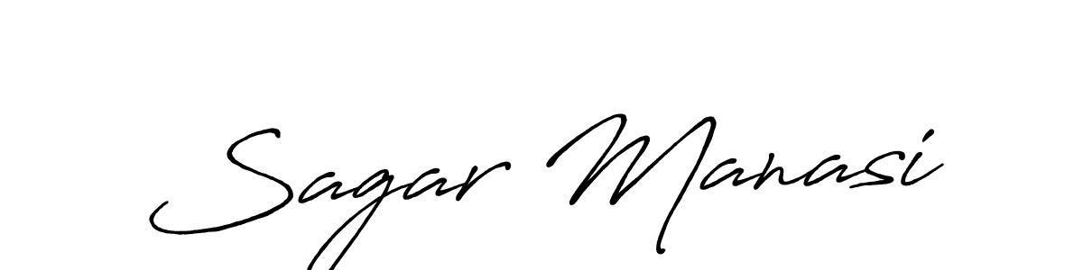 Make a beautiful signature design for name Sagar Manasi. With this signature (Antro_Vectra_Bolder) style, you can create a handwritten signature for free. Sagar Manasi signature style 7 images and pictures png