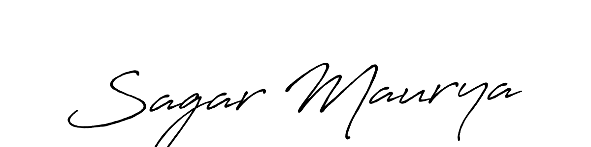 Use a signature maker to create a handwritten signature online. With this signature software, you can design (Antro_Vectra_Bolder) your own signature for name Sagar Maurya. Sagar Maurya signature style 7 images and pictures png