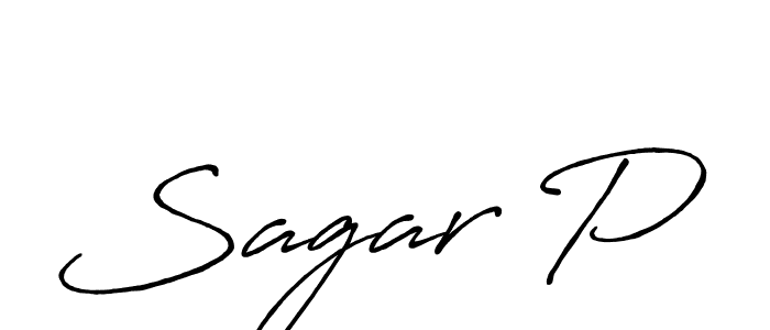 The best way (Antro_Vectra_Bolder) to make a short signature is to pick only two or three words in your name. The name Sagar P include a total of six letters. For converting this name. Sagar P signature style 7 images and pictures png