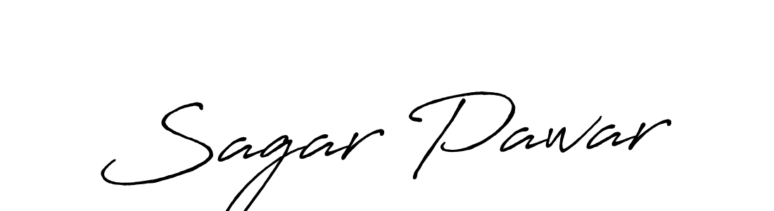 Sagar Pawar stylish signature style. Best Handwritten Sign (Antro_Vectra_Bolder) for my name. Handwritten Signature Collection Ideas for my name Sagar Pawar. Sagar Pawar signature style 7 images and pictures png