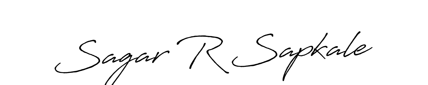 Sagar R Sapkale stylish signature style. Best Handwritten Sign (Antro_Vectra_Bolder) for my name. Handwritten Signature Collection Ideas for my name Sagar R Sapkale. Sagar R Sapkale signature style 7 images and pictures png