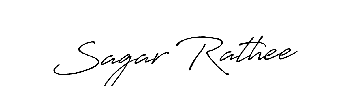 How to make Sagar Rathee name signature. Use Antro_Vectra_Bolder style for creating short signs online. This is the latest handwritten sign. Sagar Rathee signature style 7 images and pictures png