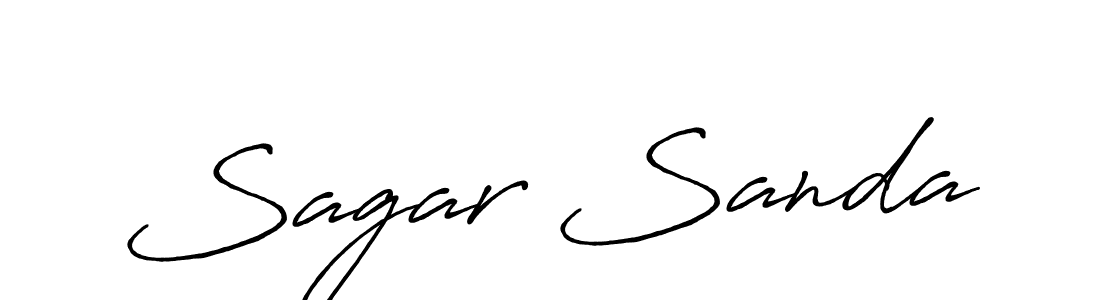 How to make Sagar Sanda signature? Antro_Vectra_Bolder is a professional autograph style. Create handwritten signature for Sagar Sanda name. Sagar Sanda signature style 7 images and pictures png