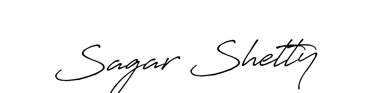 Create a beautiful signature design for name Sagar Shetty. With this signature (Antro_Vectra_Bolder) fonts, you can make a handwritten signature for free. Sagar Shetty signature style 7 images and pictures png