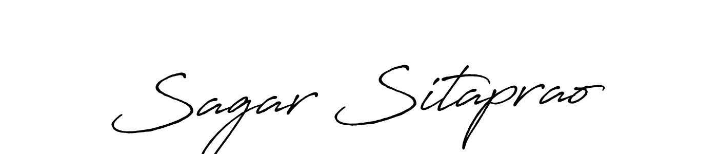 How to make Sagar Sitaprao name signature. Use Antro_Vectra_Bolder style for creating short signs online. This is the latest handwritten sign. Sagar Sitaprao signature style 7 images and pictures png