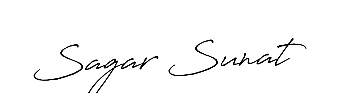 Sagar Sunat stylish signature style. Best Handwritten Sign (Antro_Vectra_Bolder) for my name. Handwritten Signature Collection Ideas for my name Sagar Sunat. Sagar Sunat signature style 7 images and pictures png