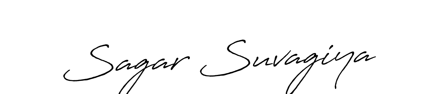 Design your own signature with our free online signature maker. With this signature software, you can create a handwritten (Antro_Vectra_Bolder) signature for name Sagar Suvagiya. Sagar Suvagiya signature style 7 images and pictures png