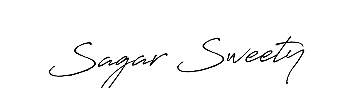 Design your own signature with our free online signature maker. With this signature software, you can create a handwritten (Antro_Vectra_Bolder) signature for name Sagar Sweety. Sagar Sweety signature style 7 images and pictures png