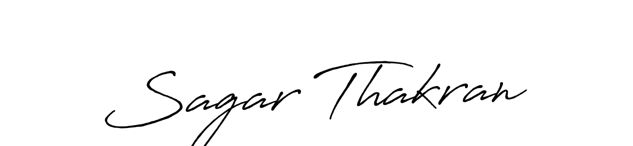 Sagar Thakran stylish signature style. Best Handwritten Sign (Antro_Vectra_Bolder) for my name. Handwritten Signature Collection Ideas for my name Sagar Thakran. Sagar Thakran signature style 7 images and pictures png