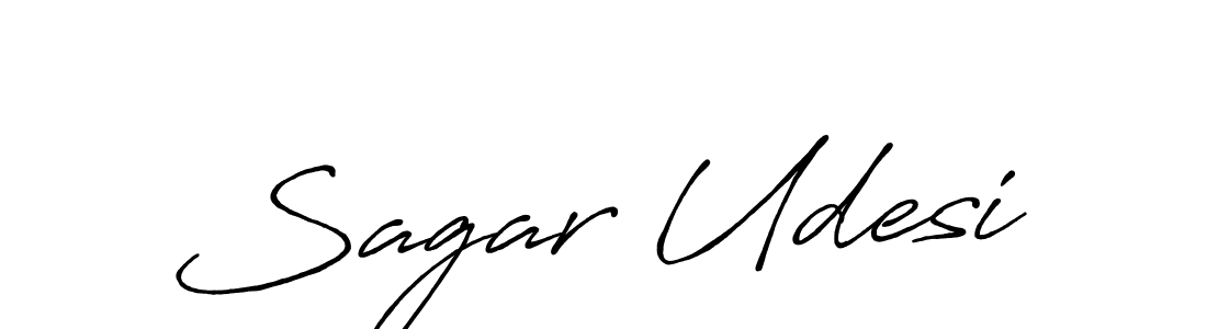 Antro_Vectra_Bolder is a professional signature style that is perfect for those who want to add a touch of class to their signature. It is also a great choice for those who want to make their signature more unique. Get Sagar Udesi name to fancy signature for free. Sagar Udesi signature style 7 images and pictures png