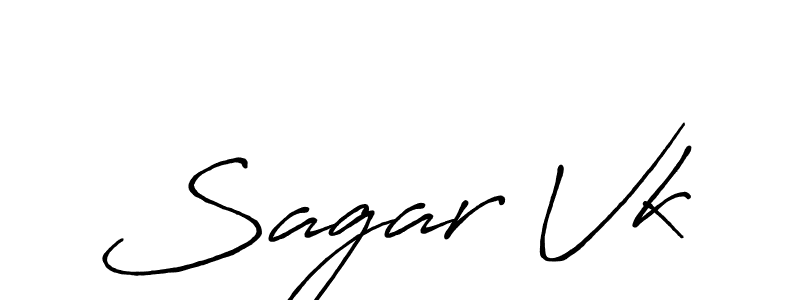 Make a beautiful signature design for name Sagar Vk. Use this online signature maker to create a handwritten signature for free. Sagar Vk signature style 7 images and pictures png