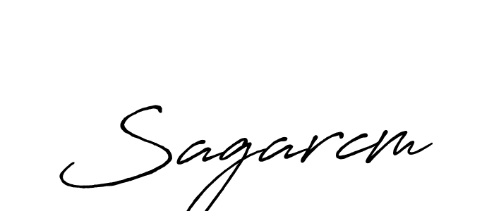 How to make Sagarcm name signature. Use Antro_Vectra_Bolder style for creating short signs online. This is the latest handwritten sign. Sagarcm signature style 7 images and pictures png