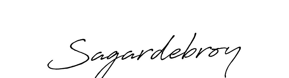 Make a beautiful signature design for name Sagardebroy. With this signature (Antro_Vectra_Bolder) style, you can create a handwritten signature for free. Sagardebroy signature style 7 images and pictures png