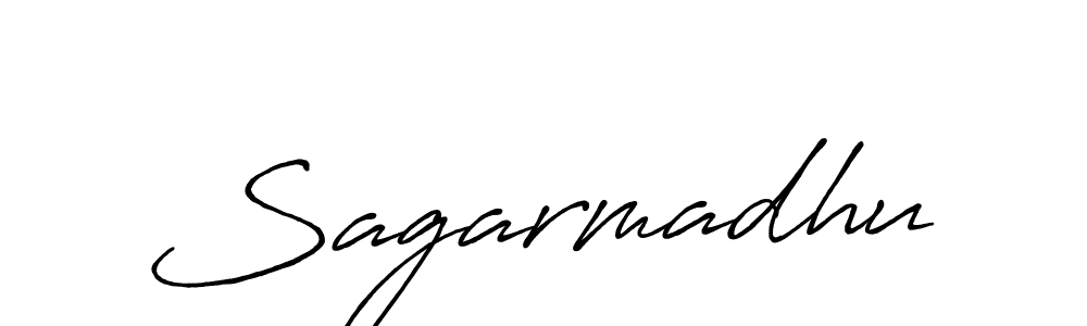 Use a signature maker to create a handwritten signature online. With this signature software, you can design (Antro_Vectra_Bolder) your own signature for name Sagarmadhu. Sagarmadhu signature style 7 images and pictures png