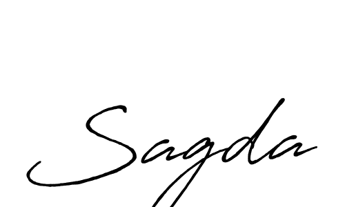 How to make Sagda signature? Antro_Vectra_Bolder is a professional autograph style. Create handwritten signature for Sagda name. Sagda signature style 7 images and pictures png