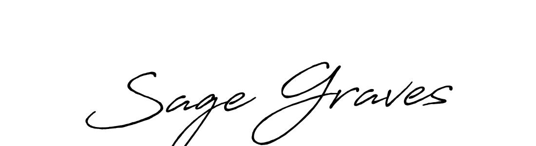 Make a beautiful signature design for name Sage Graves. With this signature (Antro_Vectra_Bolder) style, you can create a handwritten signature for free. Sage Graves signature style 7 images and pictures png