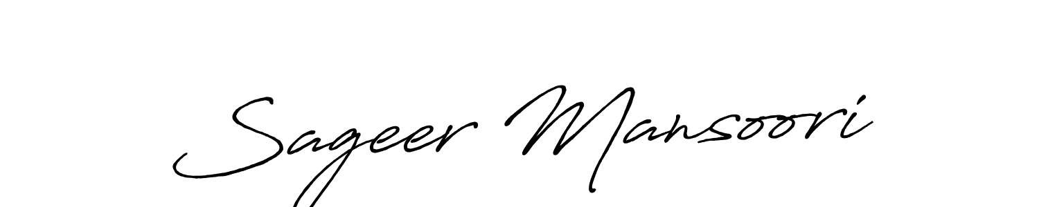 Make a short Sageer Mansoori signature style. Manage your documents anywhere anytime using Antro_Vectra_Bolder. Create and add eSignatures, submit forms, share and send files easily. Sageer Mansoori signature style 7 images and pictures png
