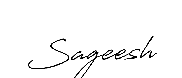 Sageesh stylish signature style. Best Handwritten Sign (Antro_Vectra_Bolder) for my name. Handwritten Signature Collection Ideas for my name Sageesh. Sageesh signature style 7 images and pictures png