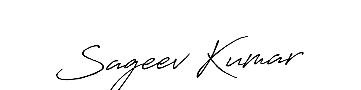 Make a beautiful signature design for name Sageev Kumar. With this signature (Antro_Vectra_Bolder) style, you can create a handwritten signature for free. Sageev Kumar signature style 7 images and pictures png