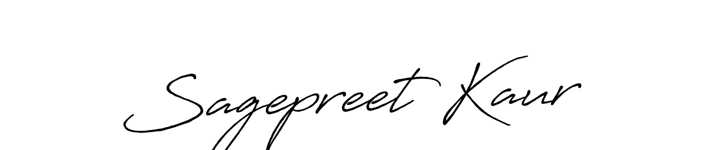 Create a beautiful signature design for name Sagepreet Kaur. With this signature (Antro_Vectra_Bolder) fonts, you can make a handwritten signature for free. Sagepreet Kaur signature style 7 images and pictures png