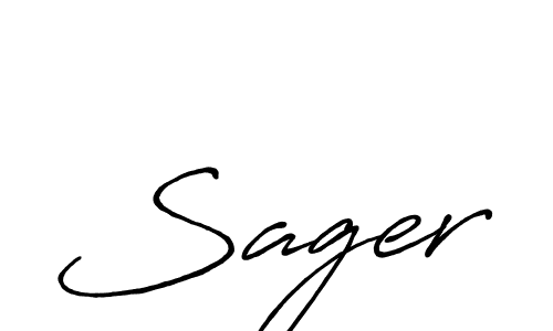 How to make Sager signature? Antro_Vectra_Bolder is a professional autograph style. Create handwritten signature for Sager name. Sager signature style 7 images and pictures png