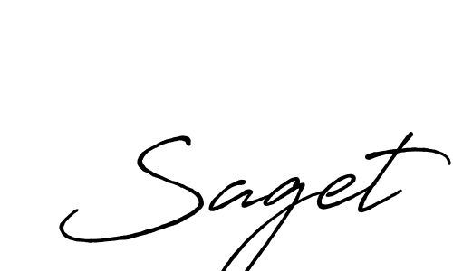 Create a beautiful signature design for name Saget. With this signature (Antro_Vectra_Bolder) fonts, you can make a handwritten signature for free. Saget signature style 7 images and pictures png