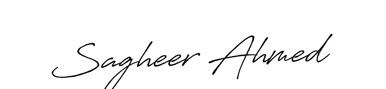 The best way (Antro_Vectra_Bolder) to make a short signature is to pick only two or three words in your name. The name Sagheer Ahmed include a total of six letters. For converting this name. Sagheer Ahmed signature style 7 images and pictures png