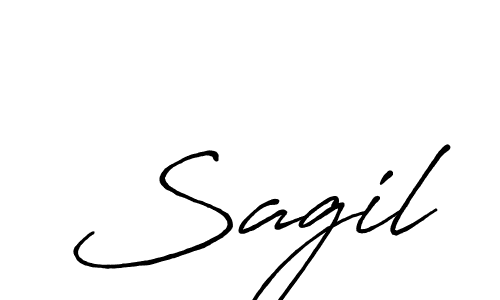 How to make Sagil signature? Antro_Vectra_Bolder is a professional autograph style. Create handwritten signature for Sagil name. Sagil signature style 7 images and pictures png