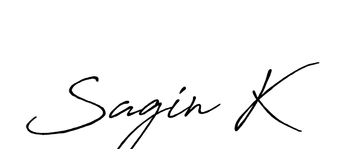 You should practise on your own different ways (Antro_Vectra_Bolder) to write your name (Sagin K) in signature. don't let someone else do it for you. Sagin K signature style 7 images and pictures png