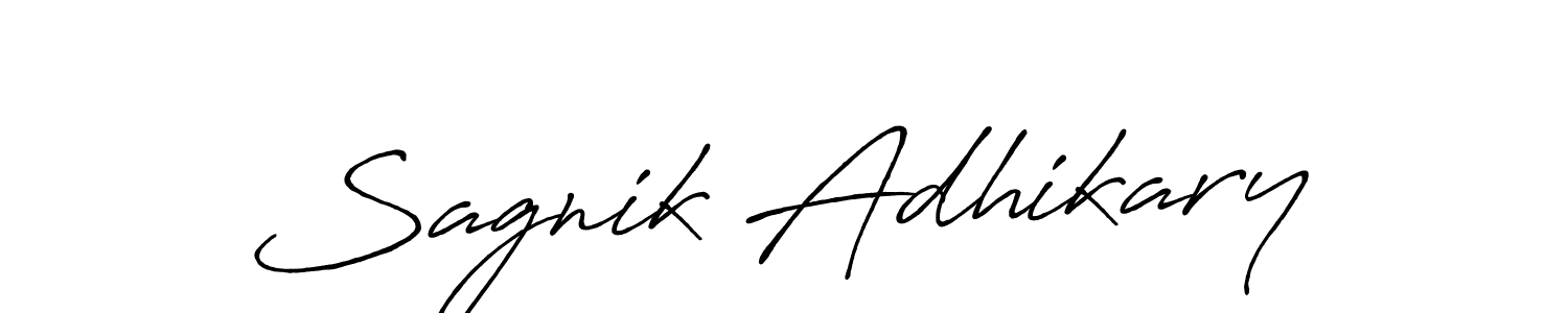 How to make Sagnik Adhikary signature? Antro_Vectra_Bolder is a professional autograph style. Create handwritten signature for Sagnik Adhikary name. Sagnik Adhikary signature style 7 images and pictures png