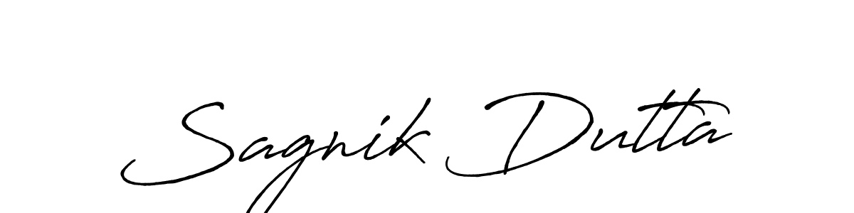 How to make Sagnik Dutta name signature. Use Antro_Vectra_Bolder style for creating short signs online. This is the latest handwritten sign. Sagnik Dutta signature style 7 images and pictures png