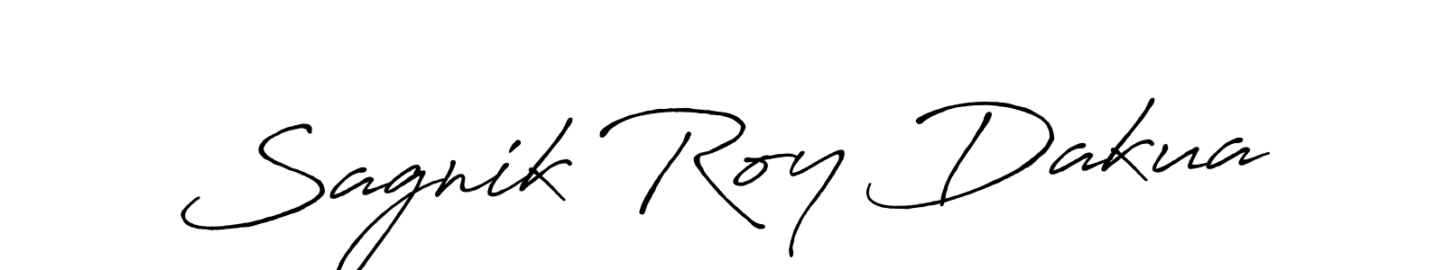 How to make Sagnik Roy Dakua name signature. Use Antro_Vectra_Bolder style for creating short signs online. This is the latest handwritten sign. Sagnik Roy Dakua signature style 7 images and pictures png