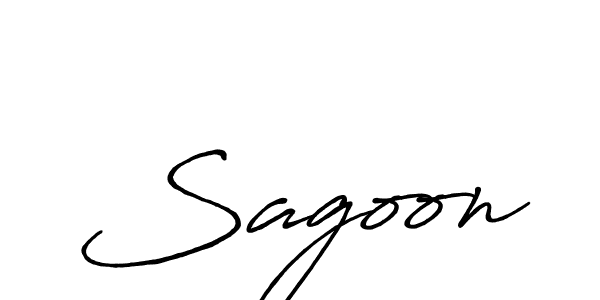 Design your own signature with our free online signature maker. With this signature software, you can create a handwritten (Antro_Vectra_Bolder) signature for name Sagoon. Sagoon signature style 7 images and pictures png