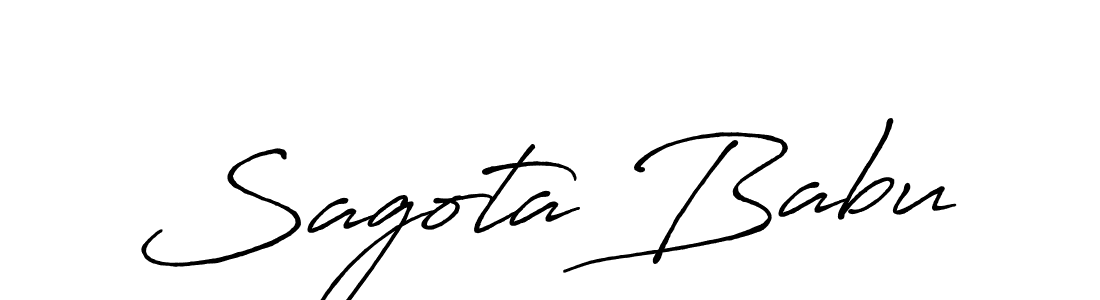 Sagota Babu stylish signature style. Best Handwritten Sign (Antro_Vectra_Bolder) for my name. Handwritten Signature Collection Ideas for my name Sagota Babu. Sagota Babu signature style 7 images and pictures png